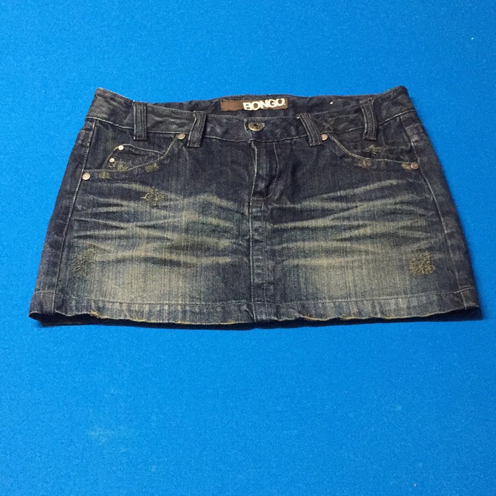 Bongo Jean Skirt distressed